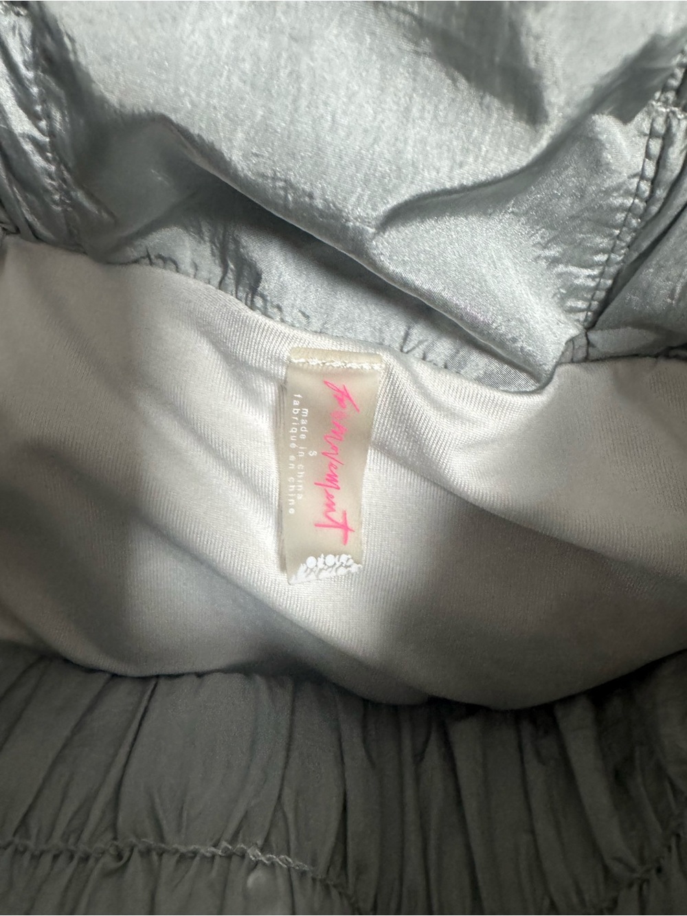Free People Movement Silver Reflective Bubble Skort/Shorts – Size S - Picture 5 of 6